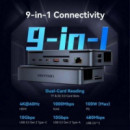 Docking Usb-c para Steam Deck/switch VENTION 2X HDMI 4K/3X USB-A/1X USB-C/1X Usb-c PD/1X RJ45/1X  Microsd