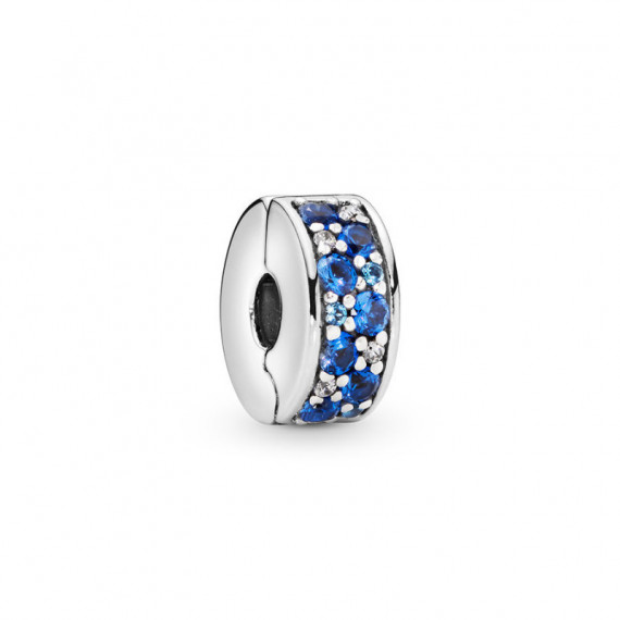 PANDORA Joyería Charm Clip Pavé Azul 791817NSBMX
