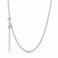 PANDORA San Valentín Cadena en Plata de Ley Eslabones Redondos 399260C00