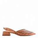 ZAPATOS TACÓN PIEL CALADA Y TACHAS LAGOS