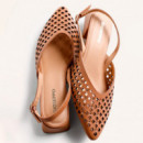 ZAPATOS TACÓN PIEL CALADA Y TACHAS LAGOS