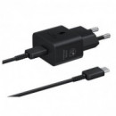 SAMSUNG Cargador de Pared Usb-c Negro  Maximo 25W Gan con Cable