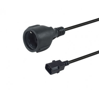 CABLE DE ALIMENTACION EQUIP IEC C14 MACHO A SCHUKO HEMBRA