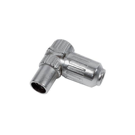 Clavija TV/H Acodada de Metal CON146