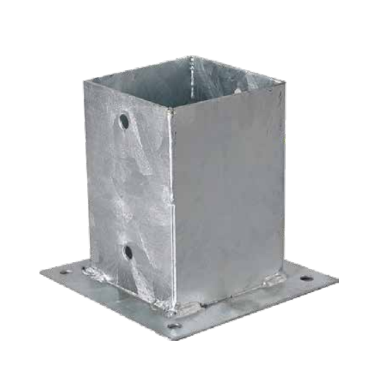 Base Cuadrada Para Viga 101 X 101 Mm - Modelo Hdg