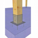 Base Cuadrada Para Viga 101 X 101 Mm - Modelo Hdg
