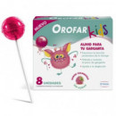 Orofar Kids 8 Piruletas Sabor Frambuesa  STADA