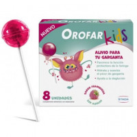 Orofar Kids 8 Piruletas Sabor Frambuesa  STADA