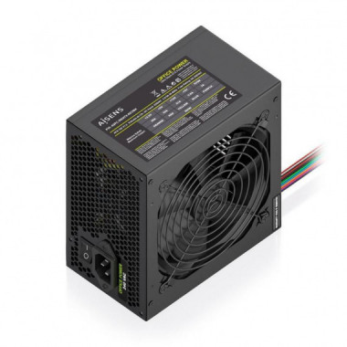 Fuente AISENS ATX 2.0 500W 12cm 20+4 Pin Cable OEM Negra (ASPC-500ATX-SEOBK)