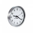 ALECTO Reloj de Pared Clasico AK-10 Esfera Redonda Blanca Aluminio