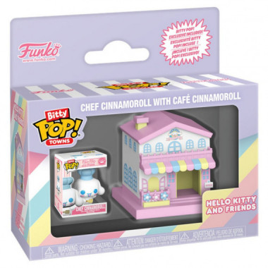 Funko Bitty POP town Cinnamoroll Chef con Cafe Cinnamoroll Hello Kitty