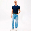 Camiseta de Cuello Redondo con Parche Tonal  TOMMY HILFIGER