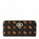 Cartera Emelie Logo Large Zip  GUESS