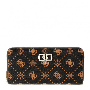 Cartera Emelie Logo Large Zip  GUESS