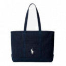Bolso Tote de Loneta con Big Pony  RALPH LAUREN