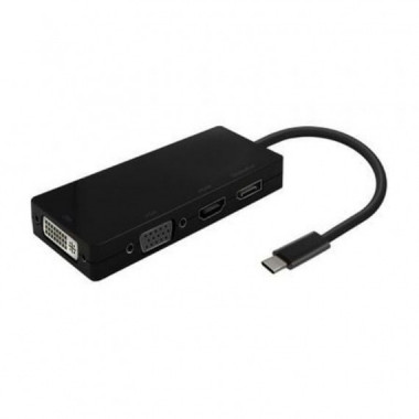 AISENS Conversor A109-0679 Usb-c a  HDMI Hembra / VGA Hembra / Dp Hembra 15CM Negro