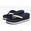 TOMMY HILFIGER - Th Wedge Crochet Summer Sandal - DW6 - F|FW0FW09420/DW6