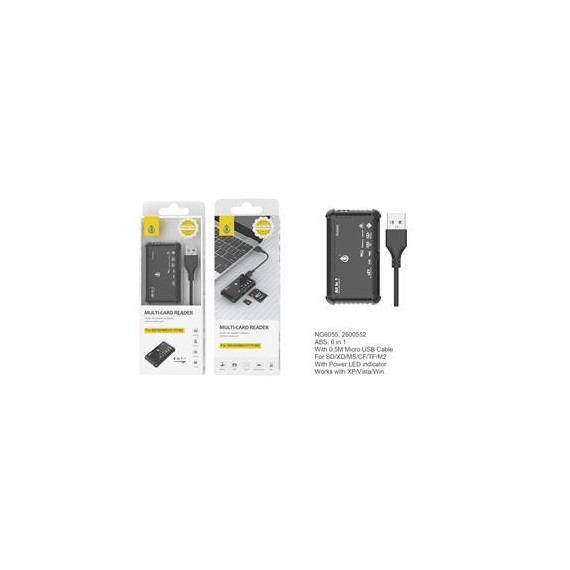 ONE PLUS Lector de Tarjetas Multiples 6 en 1 SD/XD/MS/CF/TF/M2 NG6055