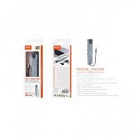 MTK Adaptador 8 en 1 Tipo C a Tipo C/H,HDMI,2XUSB 2.0,SD,TF RJ45 TG7328