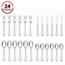 Set de Cubiertos Inoxidables LARRYHOUSE 24 Pcs