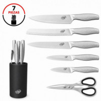 Juego de Cuchillos Inox con Bloque Organizador LARRYHOUSE 7 Pcs
