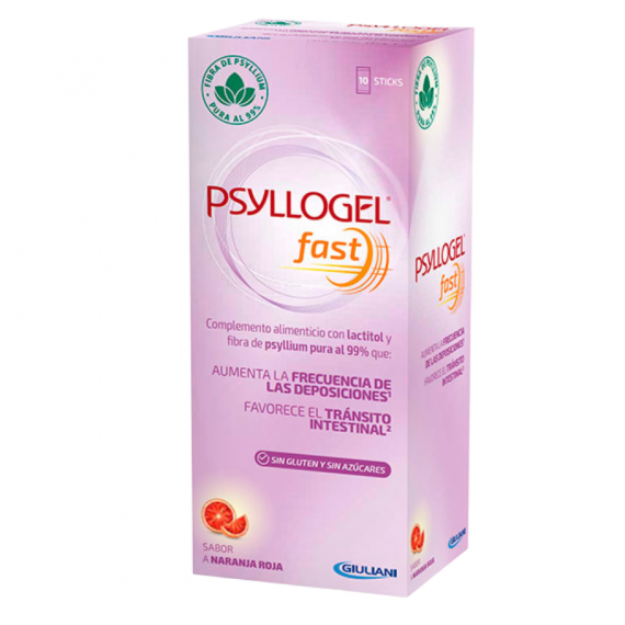 Psyllogel Fast 10STICKS 14,7G Sabor Naranja Roja  BOIRON