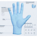 Talla L Guantes de Nitrilo sin Polvo 3,0 G.  SANTEX