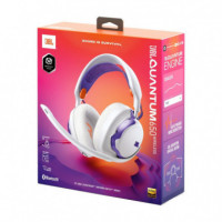 Auriculares Inalámbrico Gaming JBL Quantum 650 Blanco &amp Púrpura