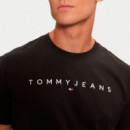 Camiseta Regular Linear Logo  TOMMY HILFIGER