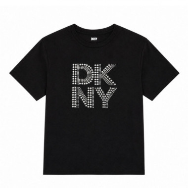 Camiseta Rhinestone lo Go Relaxed Fit  DKNY
