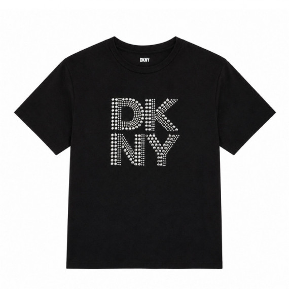Camiseta Rhinestone lo Go Relaxed Fit  DKNY