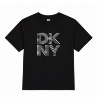 Camiseta Rhinestone lo Go Relaxed Fit  DKNY