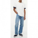 TOMMY HILFIGER - Sail Mix Media Cuff Regular Tee - Ybr - F|MW0MW43203/YBR