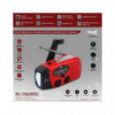 SAMI Radio Portatil Solar AM/FM RS-11860 Recargable  Con Dinamo,Linterna Sirena SOS Usb Verde/Roja