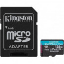 Tarjeta de Memoria Kingston Micro SDXC 128GB Clase10 UHS-I 170MB/s A2 U3 V30