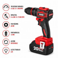 Pack Taladro + Llave de Impacto + Bateria 20V AICER