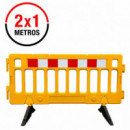 VALLA DE SEGURIDAD AMARILLA PAMACON 2X1 METROS