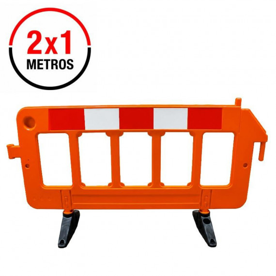 VALLA DE SEGURIDAD NARANJA PAMACON 2X1 METROS