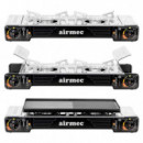 Pack Cocina Gas Portatil con Plancha Doble + 4 Cartuchos Gas AIRMEC