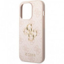 GUESS Carcasa Iphone 14 Pro Max Trasera 4G Rosa Con Logo