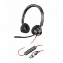 HP POLY AURICULAR BLACKWIRE 3320 CON CERTIFICACION MICROSOFT TEAMS USB-C + ADAPTADOR USB-A