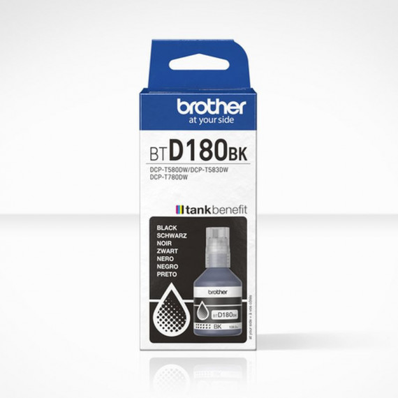 BROTHER Bote Tinta BTD180BK Negro Nº D180
