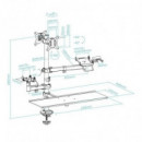 SOPORTE DE MESA TOOQ MONITOR + IMPRESORA + TERMINA