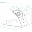 SOPORTE DE MESA TOOQ TQATWM3401-B PARA MARCO ANTIR