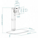 SOPORTE DE MESA TV MONITOR TOOQ REG.ALTURA GIR. IN