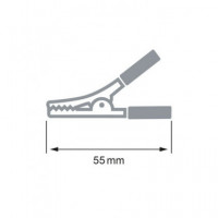 NIMO Pinza Cocodrilo Banana 4MM Negro CON607