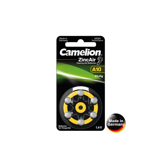 CAMELION Pack 6 Pilas Audifono A10