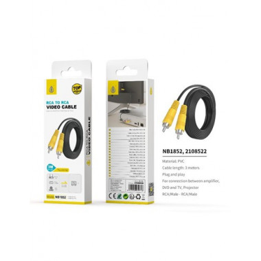 Oneplus Cable 1XRCA Video Amarillo 3MTRS Negro NB1852  ONE PLUS