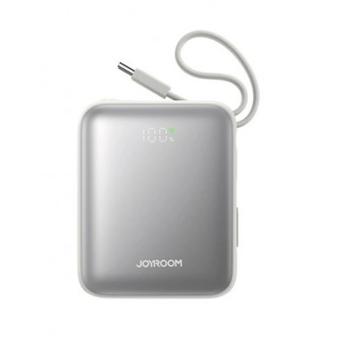 JOYROOM Bateria Externa 10000Mah Con Certificacion China Homologada CCC 22.5W Blanco+Cable C+Light