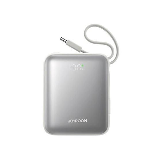 JOYROOM Bateria Externa 10000Mah Con Certificacion China Homologada CCC 22.5W Blanco+Cable C+Light
